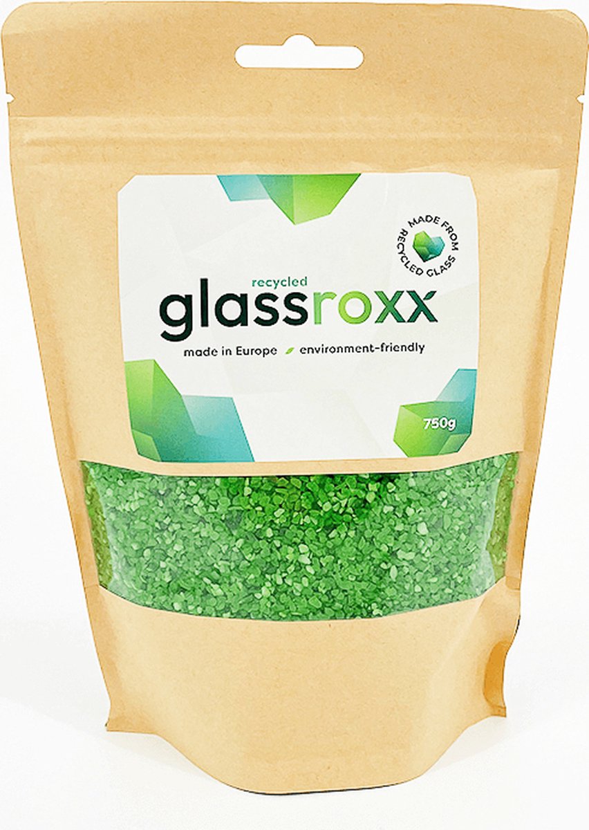 GlassRoxx Small Fluo Groen zakje 750gr-RBJ