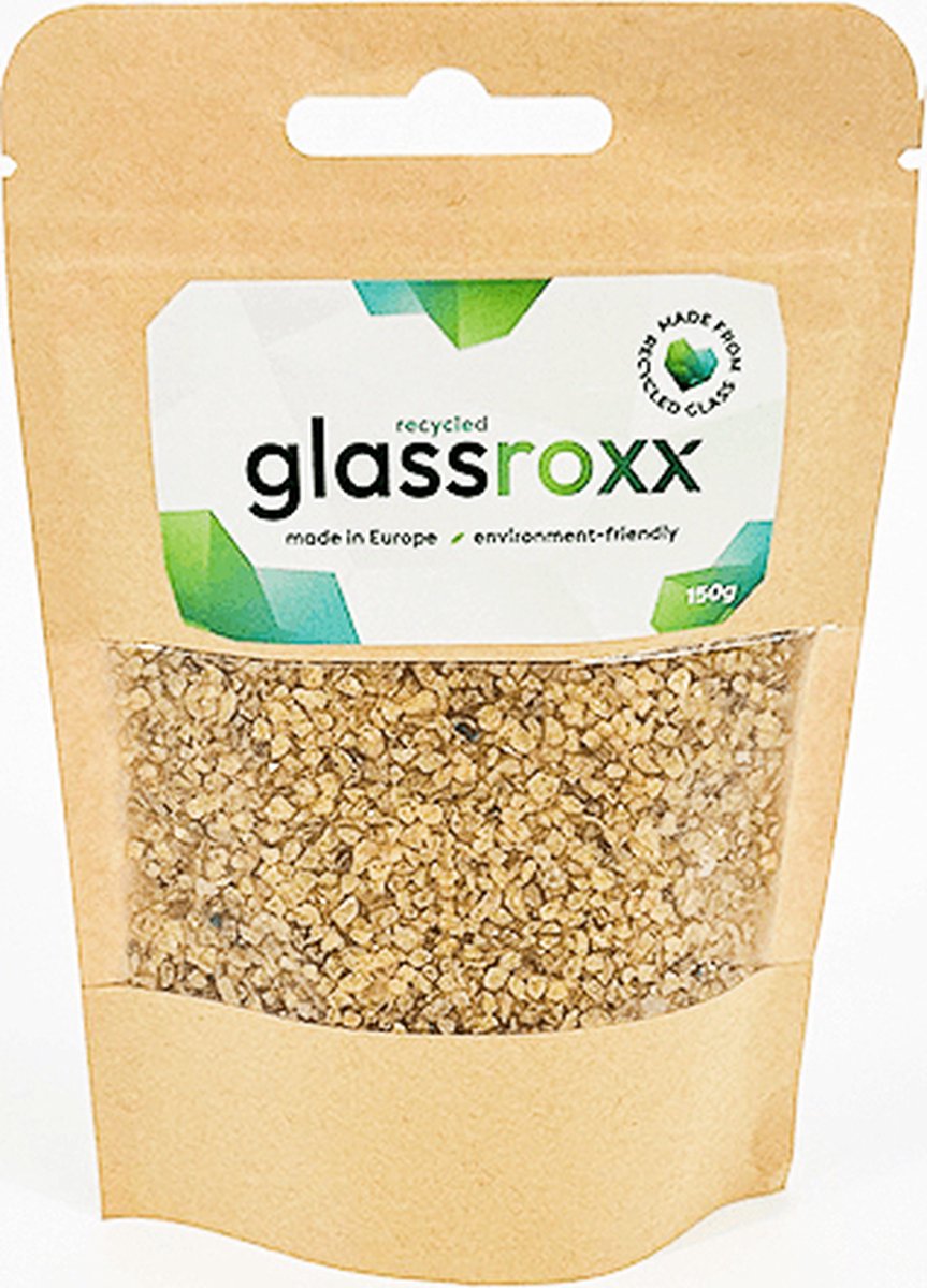 Jesmonite GlassRoxx goud granulaat 150gr - duurzaam knutselmateriaal.