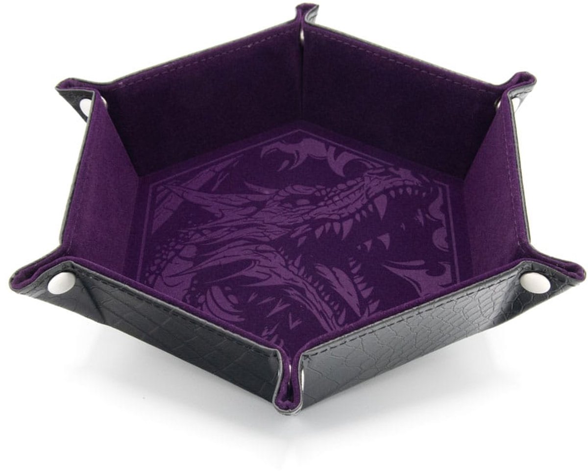 Glassstaff CritStones Folding Dice Tray Dragon Skin Edition Purple and accessories