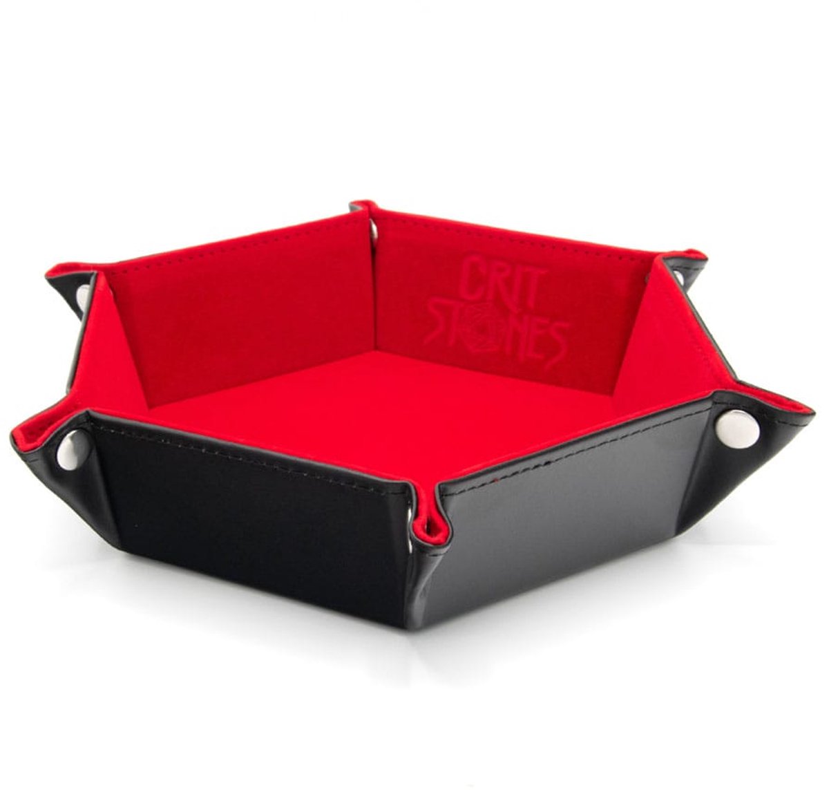 Glassstaff CritStones Folding Dice Tray Red and accessories