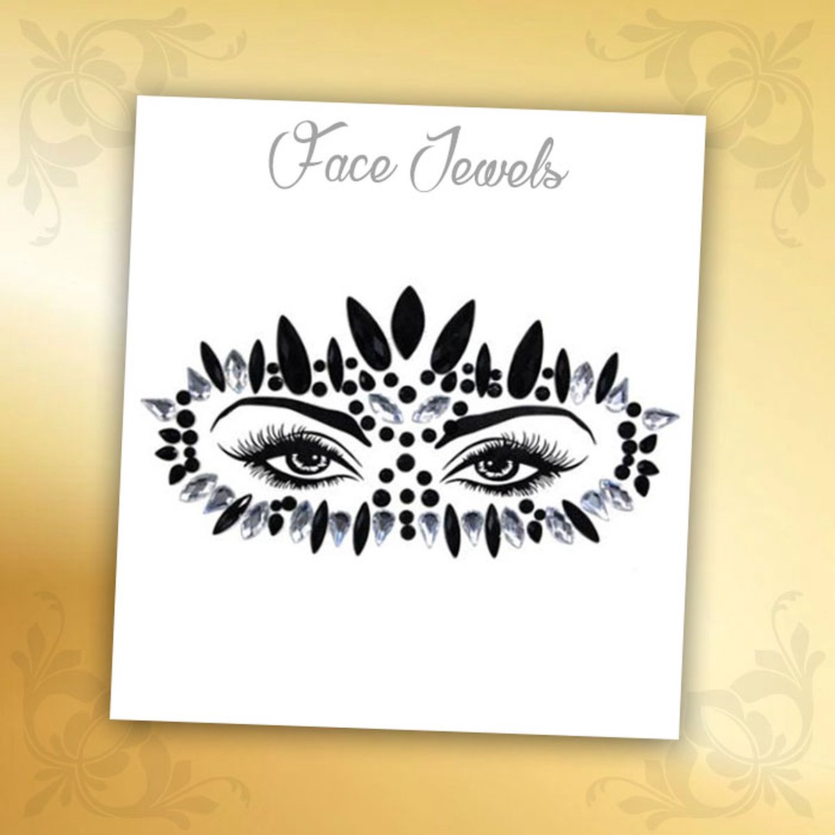 Glitter Face Jewels Diamant - Festival Zilver Glitters - Steentjes Strass met Plaklaag - Plak Diamantjes voor Lichaam en Gezicht - Rhinestone Diamonds Gems Euphoria - Versiering Make-up