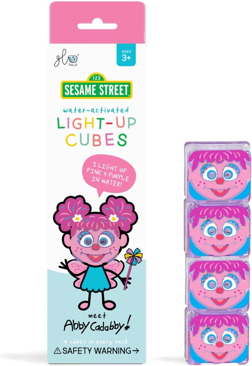 Glo Pals - Light up Cubes Abby - Sesamstraat - Badspeelgoed - Sensory play