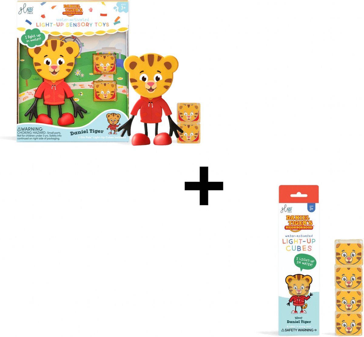 Glo Pals Daniel Tiger VOORDEEL SET - Light up cubes - Character + light up cubes