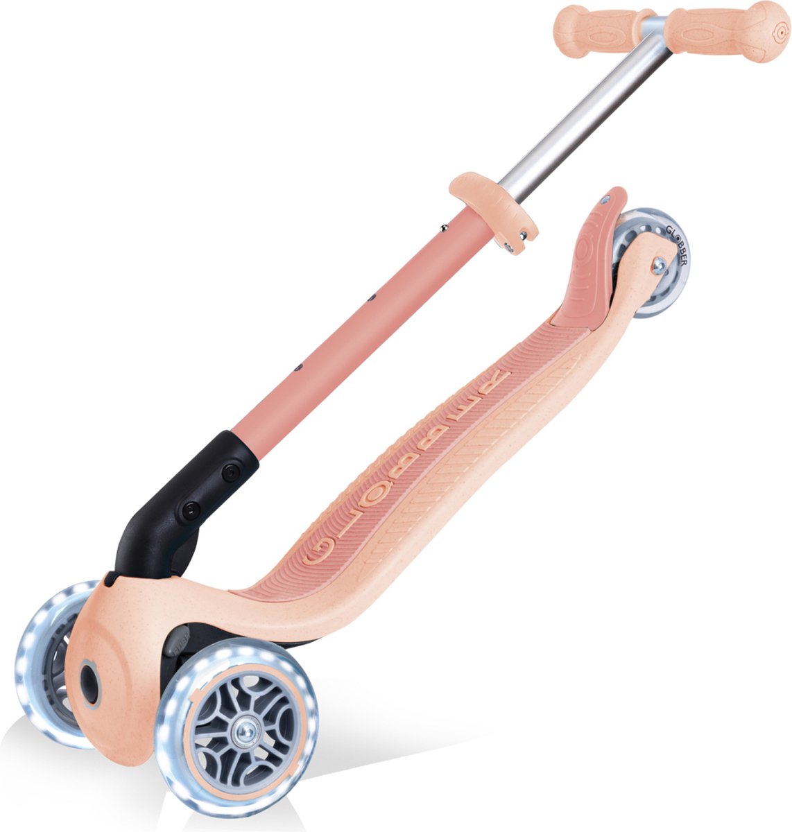 Globber Primo ECO foldable lights step in Peach