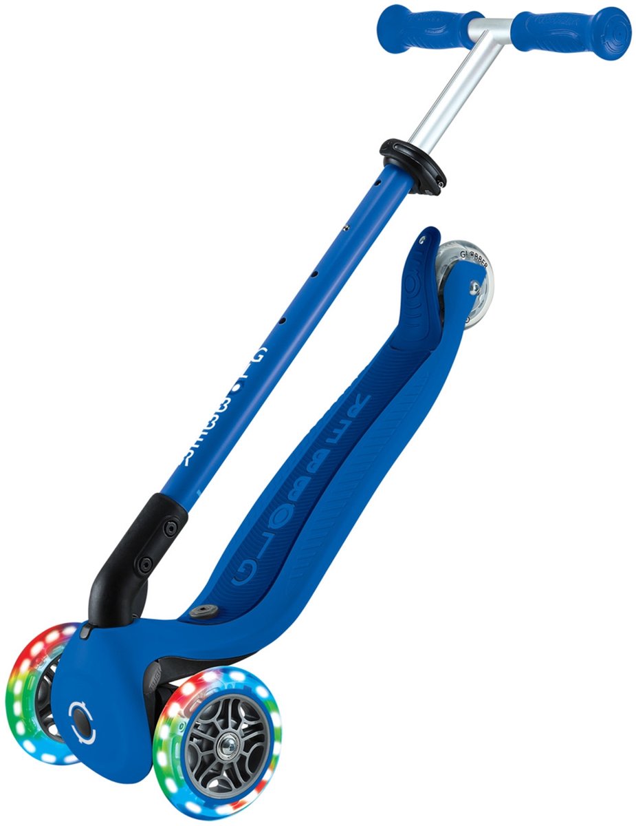 Meegroeistep - Globber Go up active - Blauw - Lichtgevende wielen - 15 maanden tot 7 jaar