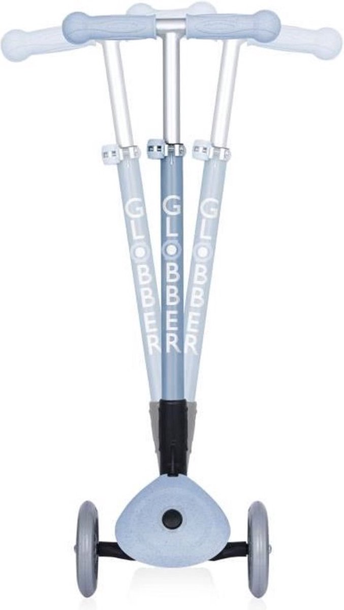 Schaalbare 3-wiel scooter - GLOBBER - ACTIVE ECOLOGIC - Cassis Blue - Gerecycled plastic - Drager Brede zitting 15 maanden tot 9 jaar