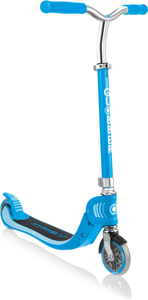 Step - Globber Foldable Flow 125 Sky Blue - blauw - vouwbaar - in hoogte verstelbaar - vanaf 6 jaar