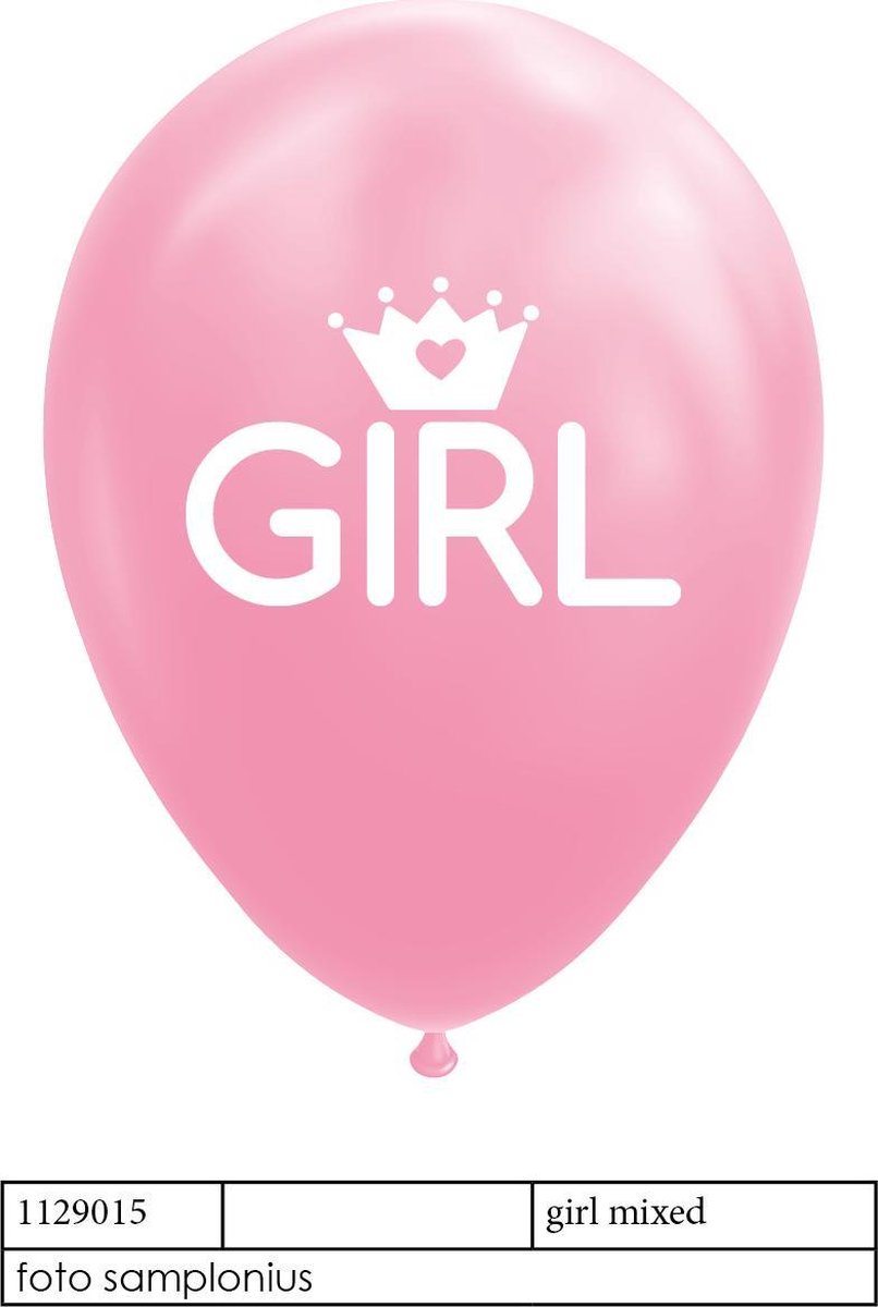 8 Latex Ballonnen Girl