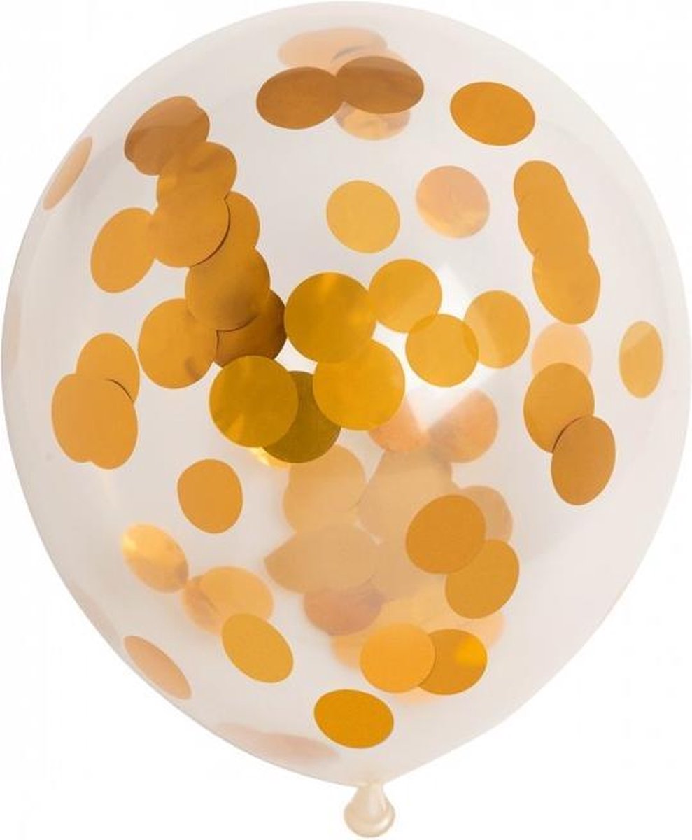 Confetti ballon metallic goud
