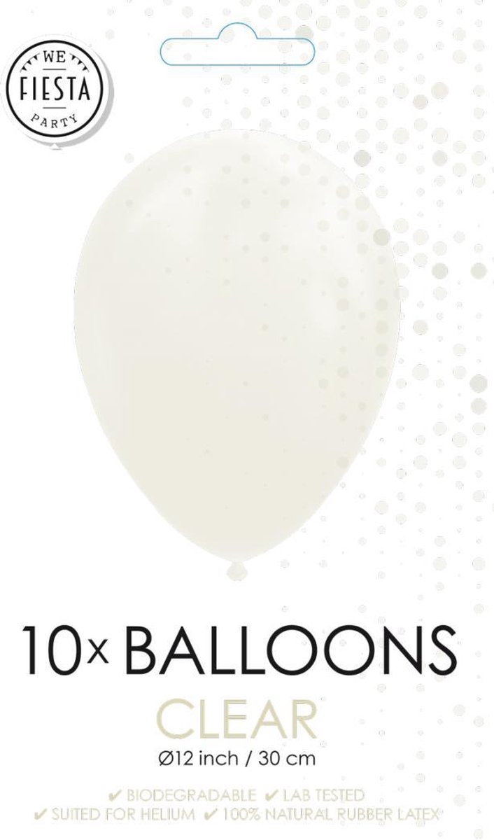 Doorzichtige ballonnen 30cm 10 stuks