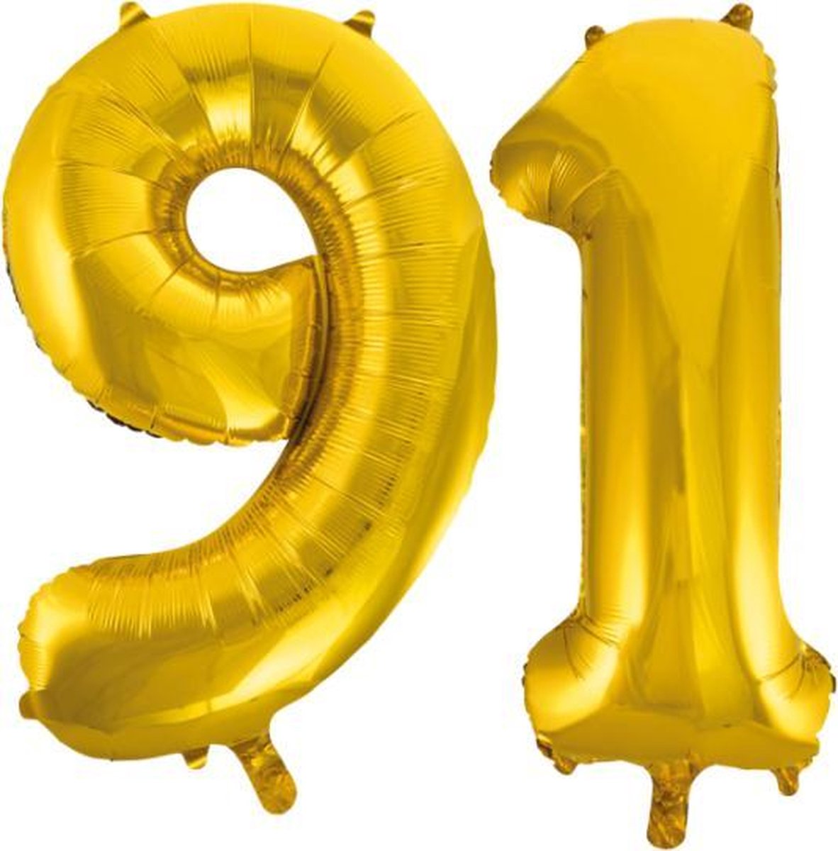 Folieballon nr. 91 Goud 86cm