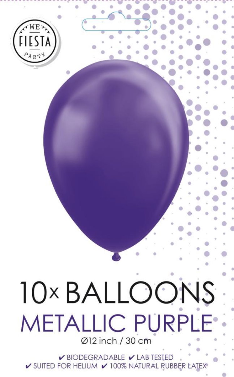 Metallic paarse ballonnen 30cm 10 stuks