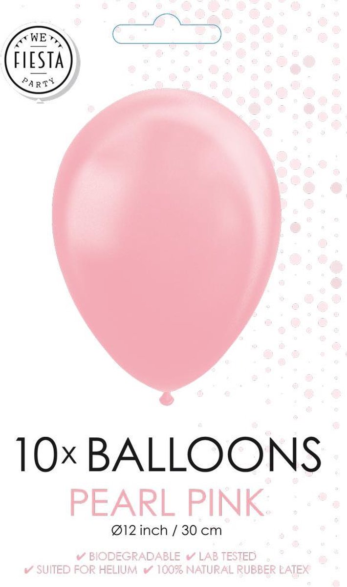Parel baby roze ballonnen 30cm 10 stuks