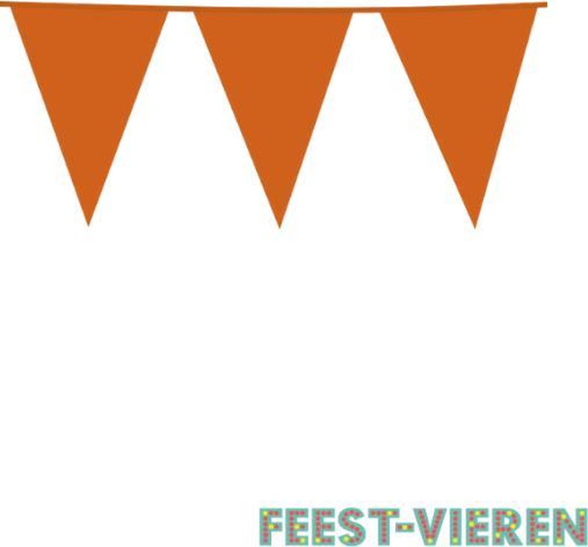 Reuze slinger - oranje - vlag 30 x 45 cm - 10 meter