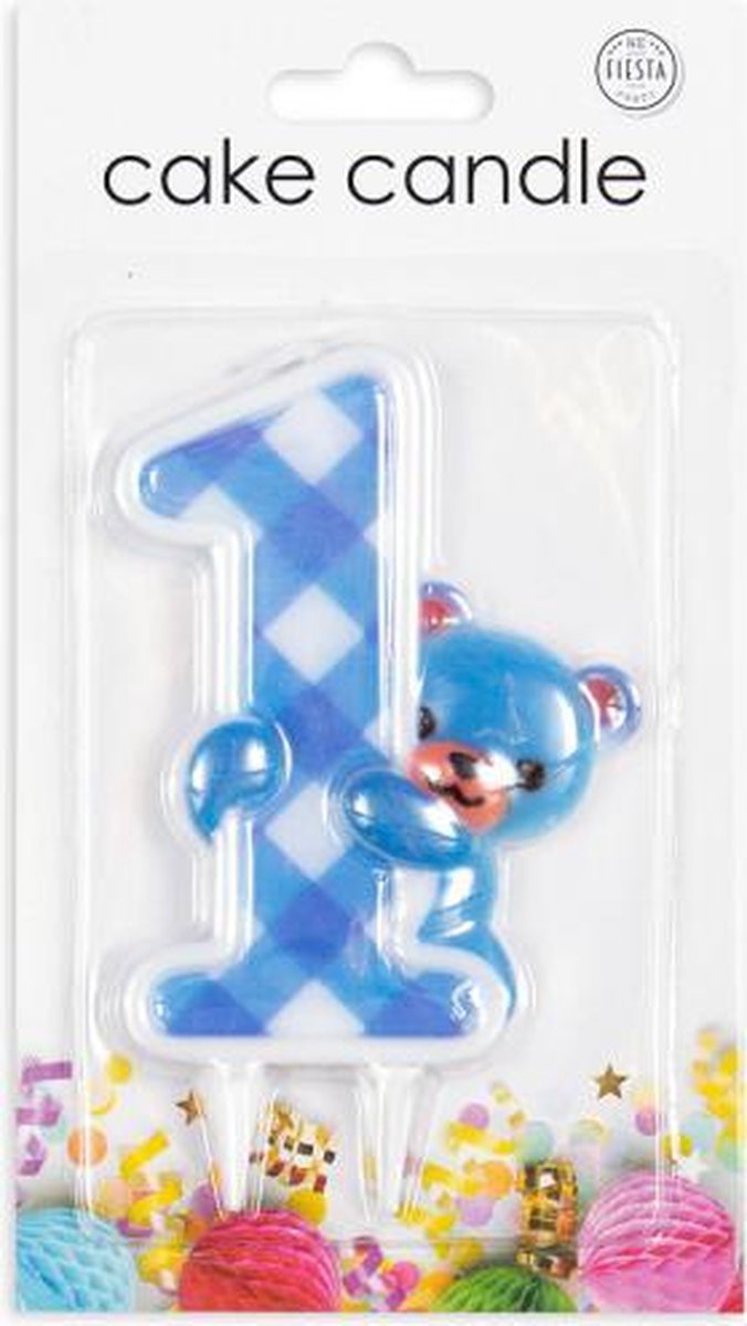 Taart kaarsje voor de eerste verjaardag jongen