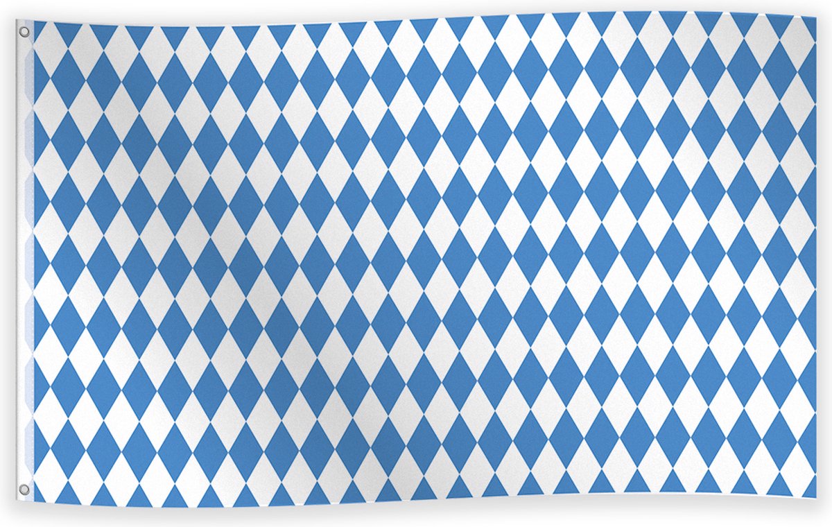 Vlag Oktoberfest blauw-wit 90 x 150 cm