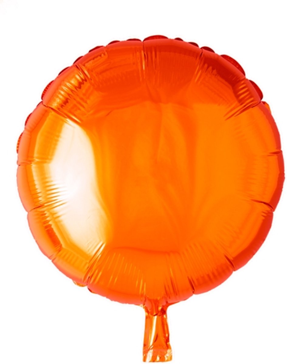 Folieballon Oranje Rond, 43cm