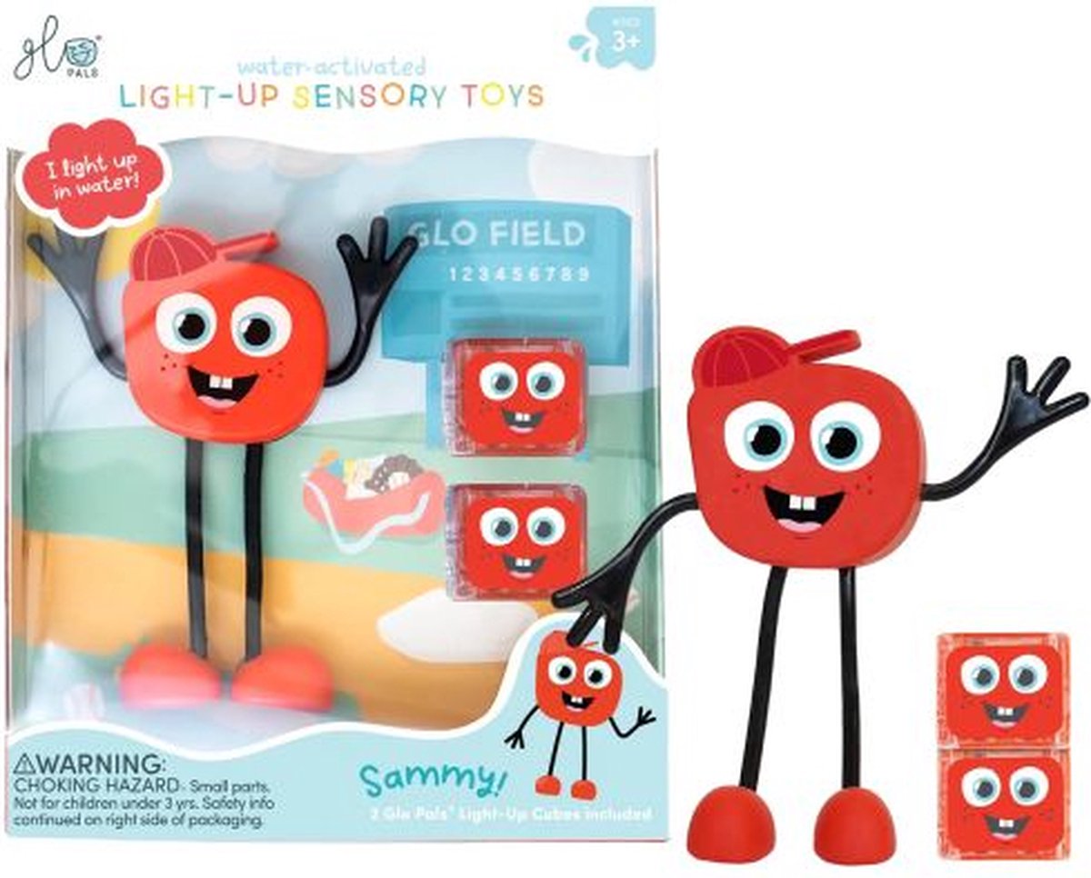 Glo Pals Sammy, Light Up Cubes, Characters, Rood, 1+2 stuks