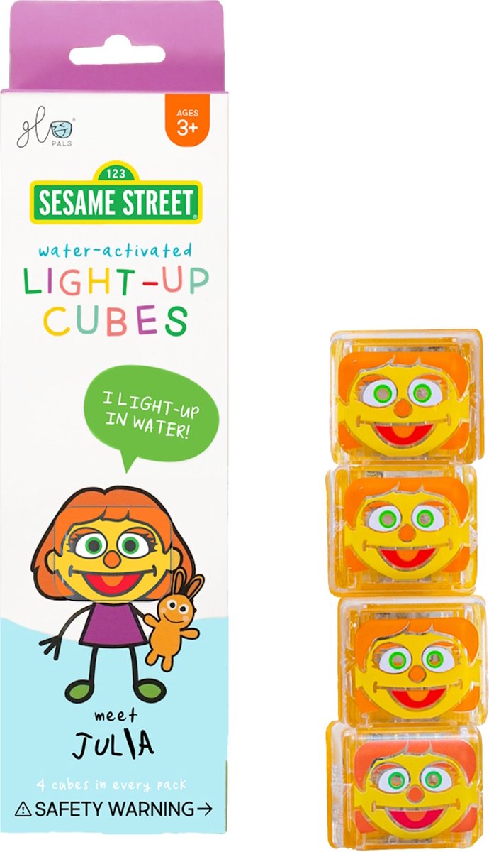 Glopals Light-Up Sesamstraat Julia 4 stuks Badspeelgoed GP-FIN-4PK-JULIA