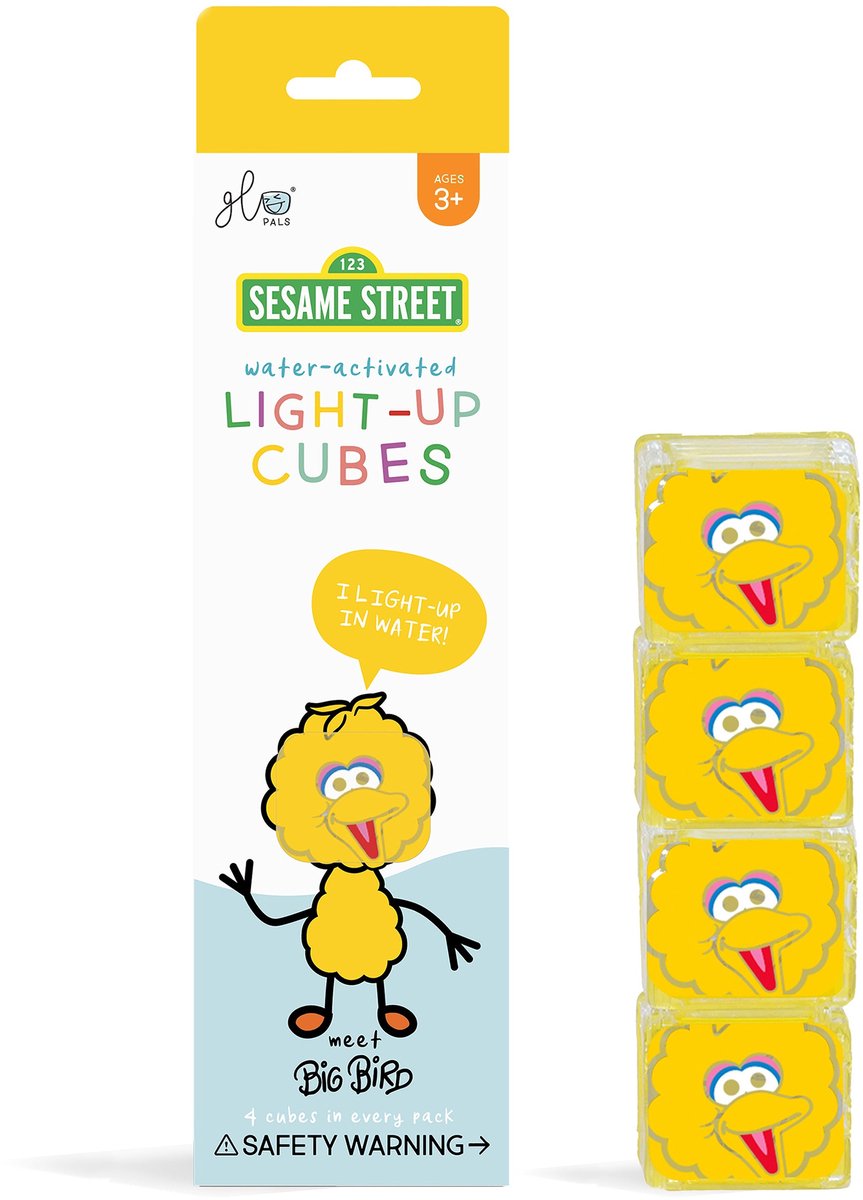 Glopals Light-Up Sesamstraat Pino 4 stuks Badspeelgoed GP-FIN-4PK-BIGBIRD