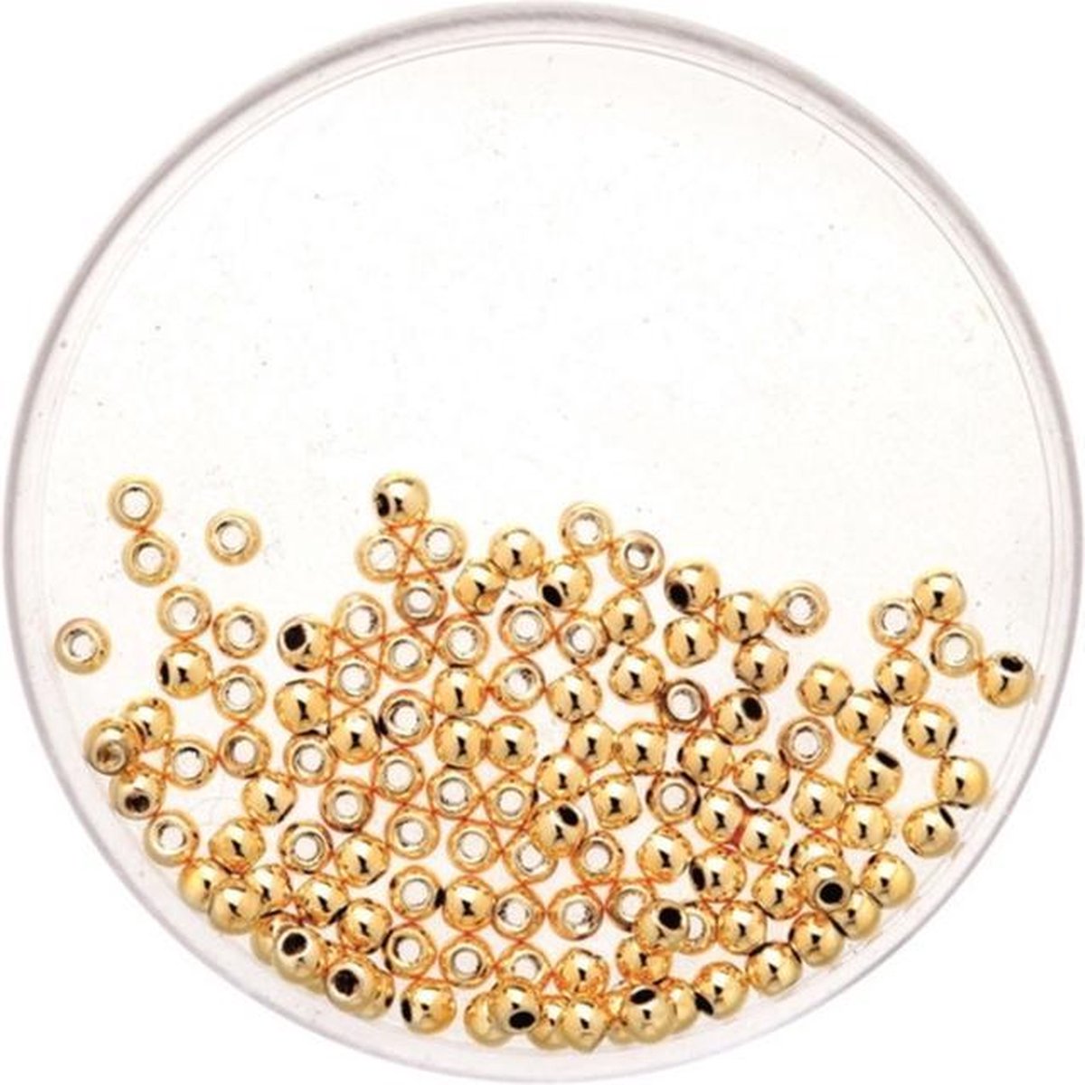 10x stuks metallic sieraden maken kralen in het goud van 10 mm - Kunststof waskralen voor armbandje/kettingen