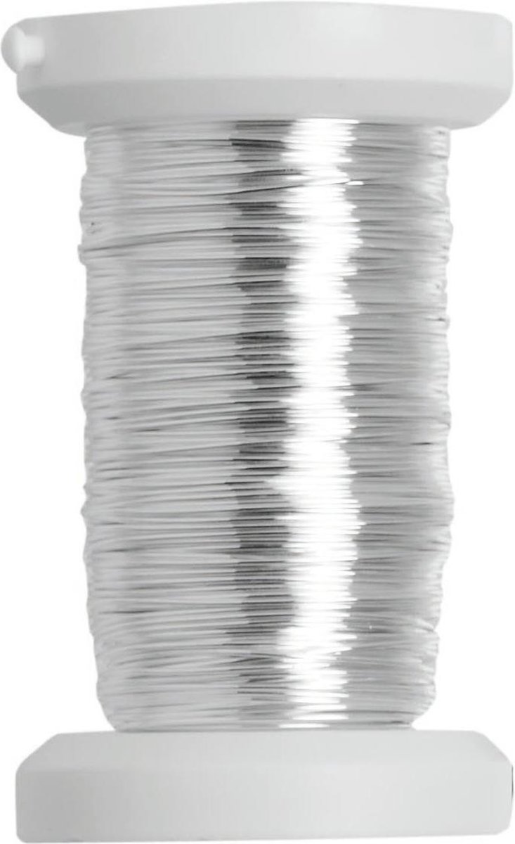 4x stuks zilver metallic bind draad/koord van 4 mm dikte 40 meter - Hobby artikelen/Knutselen materialen