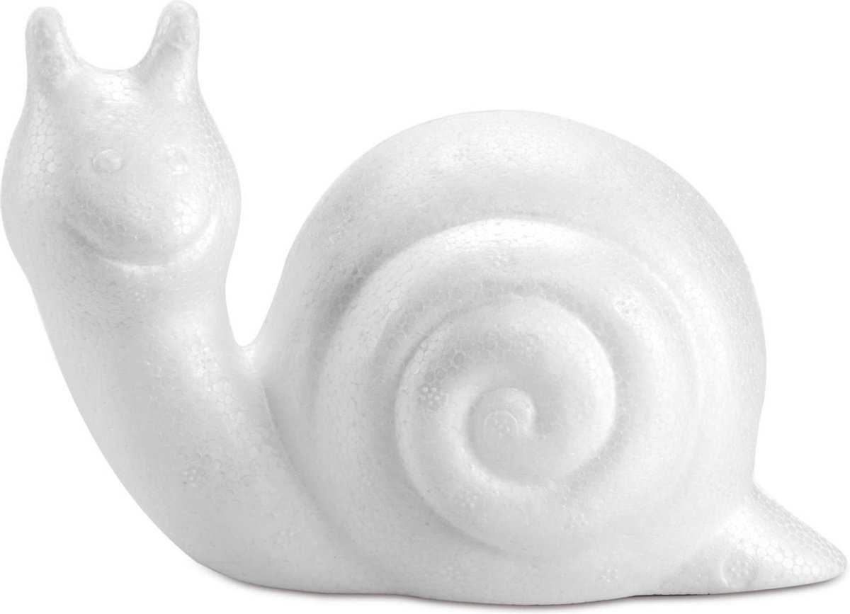 Piepschuim hobby knutselen vormen/figuren dieren slak van 10.5 cm