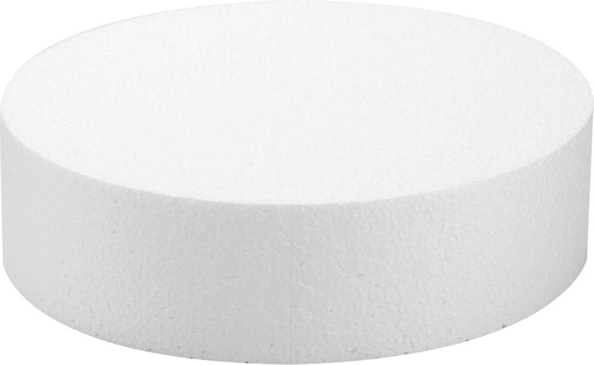 Piepschuim hobby knutselen vormen/figuren ronde schijf van 25 x 7 cm