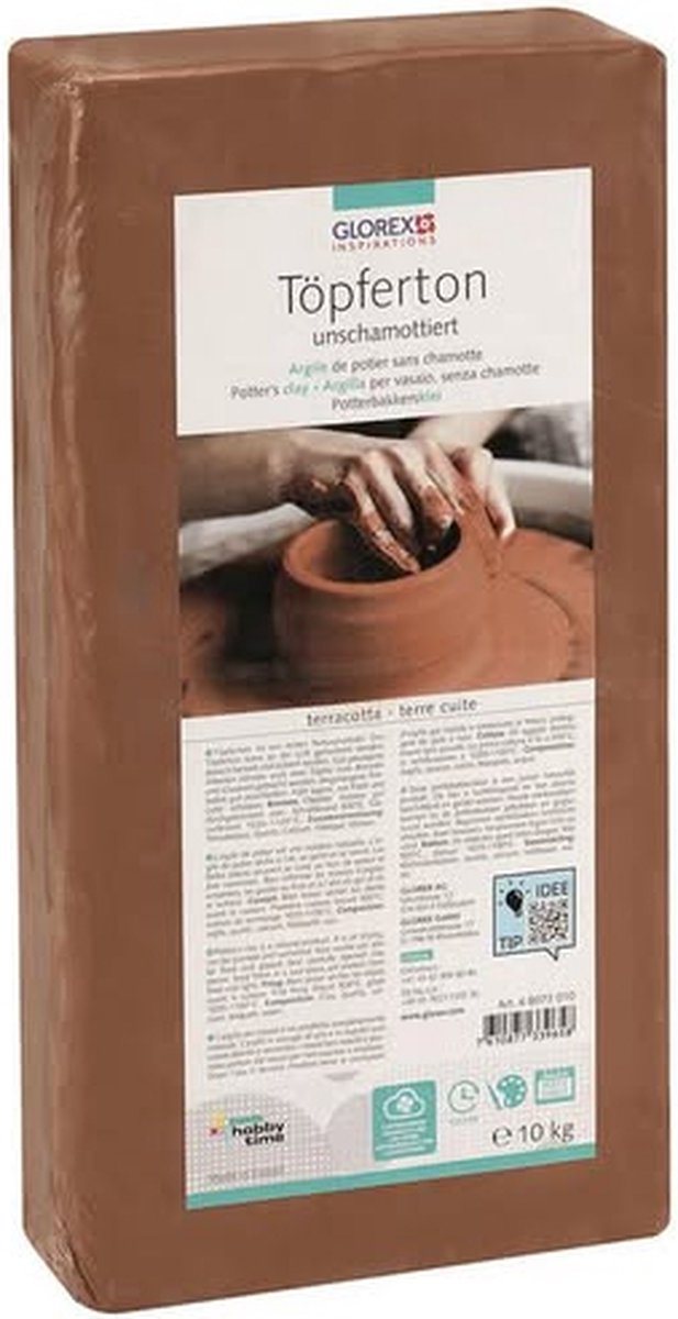 GLOREX 6 8075 337 materiaal voor pottenbakken en boetseren Potklei 2,5 kg Natuurlijk 1 stuk(s)
