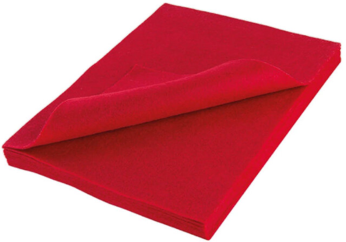 Vilt hobby vilt rood 20x30
