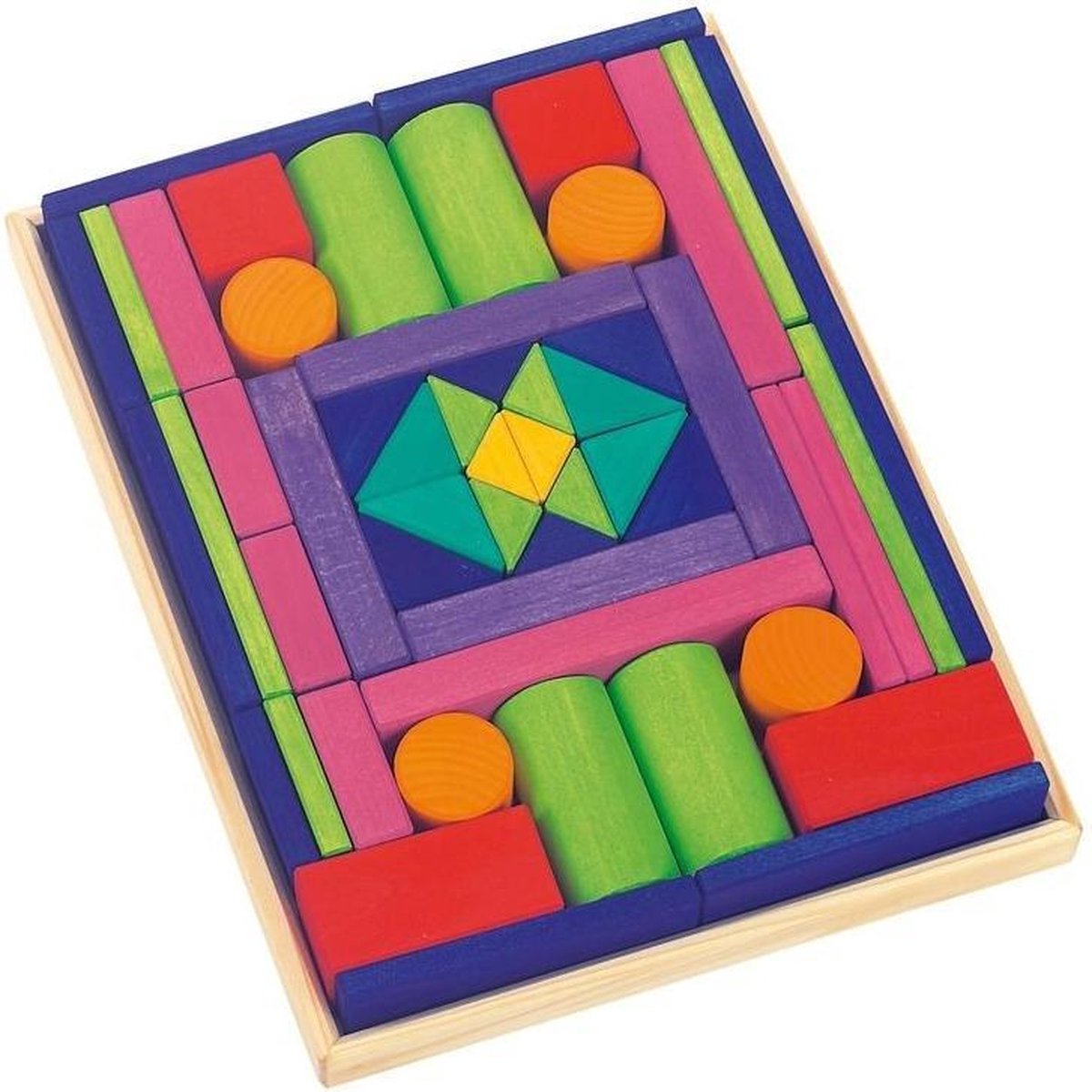 Glückskäfer Blokkenset Hout 35 Cm Multicolor 53-delig