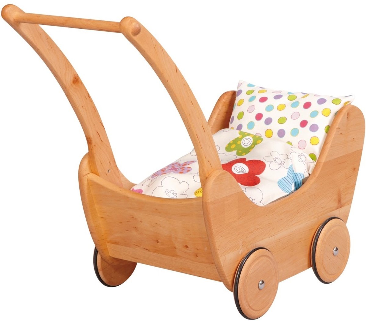 Glückskäfer Poppenwagen Met Kussens 68 X 28 Cm Blank