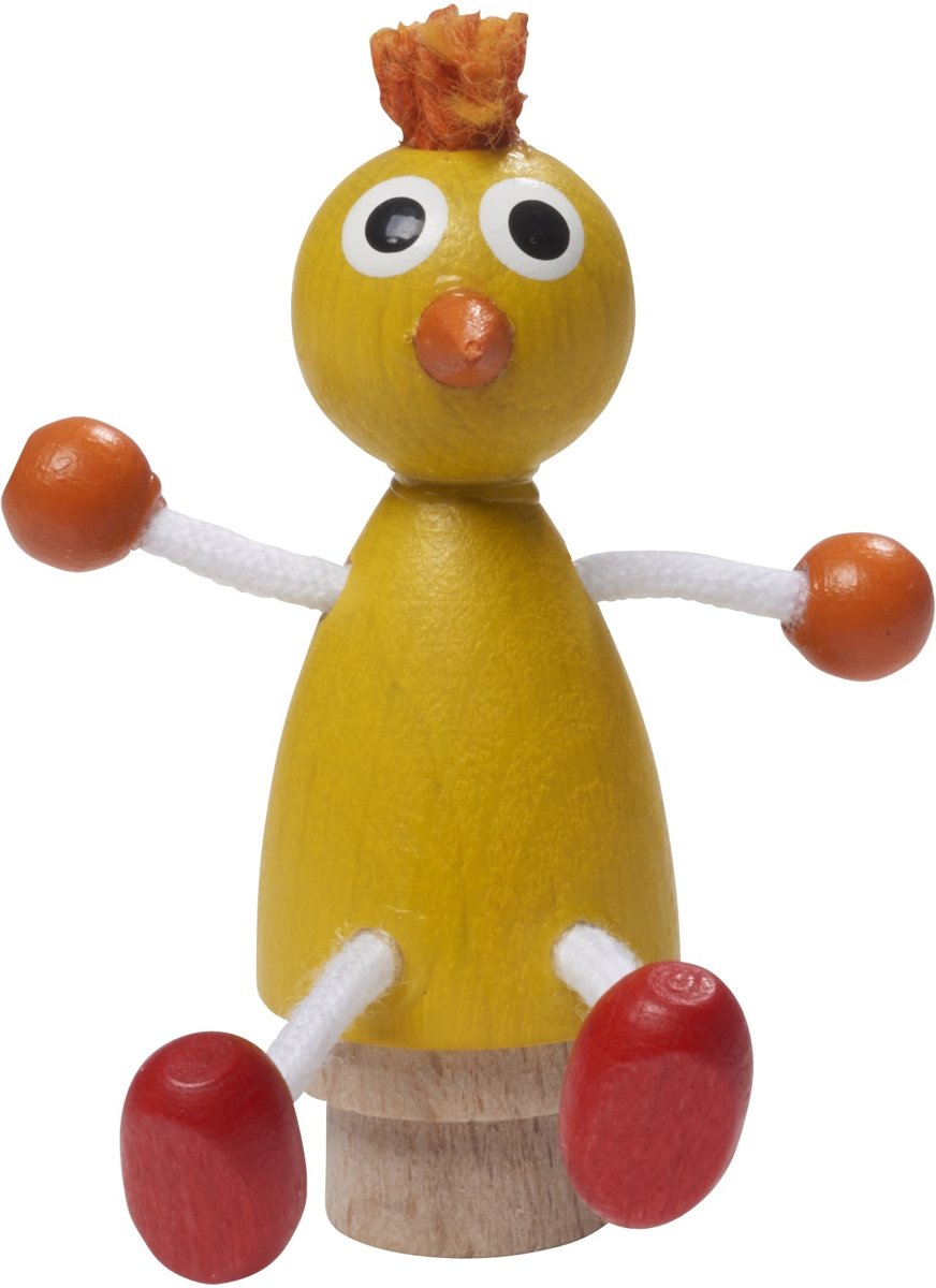   Verjaardagshaan Ringplug 5,5 Cm Geel