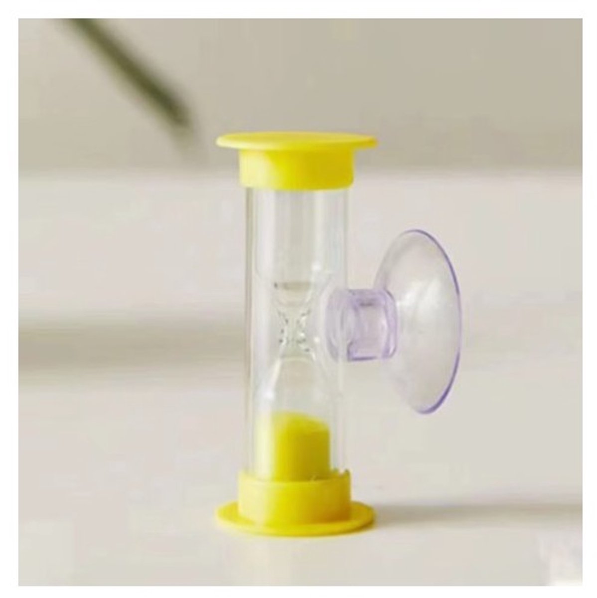 Go Go Gadget - 2-minuten Zandloper - met zuignap - Geel