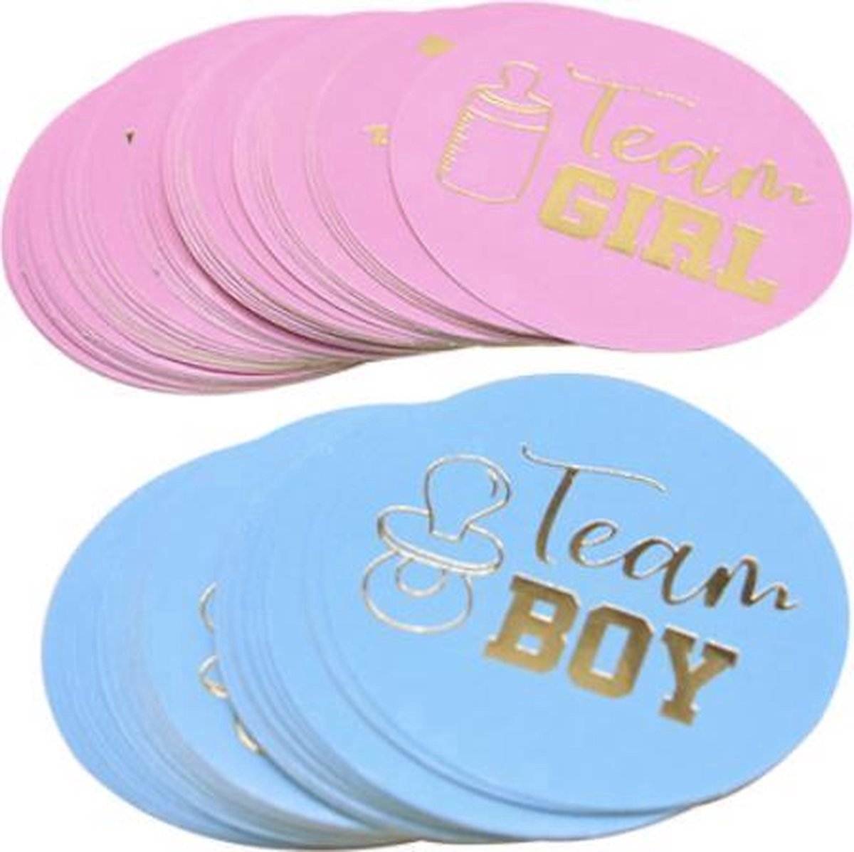 Go Go Gadget - 24 stuks Geboorte Stickers - Sluitzegel voor Jongen/Meisje Geboren - Gender Reveal Babyshower Geboortekaart/Envelop