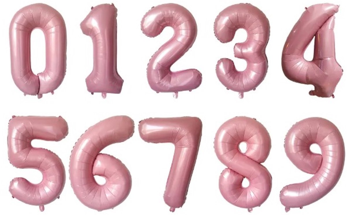 Go Go Gadget - Cijferballon - Folieballon - 36cm - Licht Roze - Cijfer 7