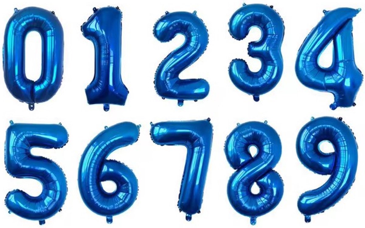 Go Go Gadget - Cijferballon - Folieballon - 70cm - Blauw - Cijfer 7