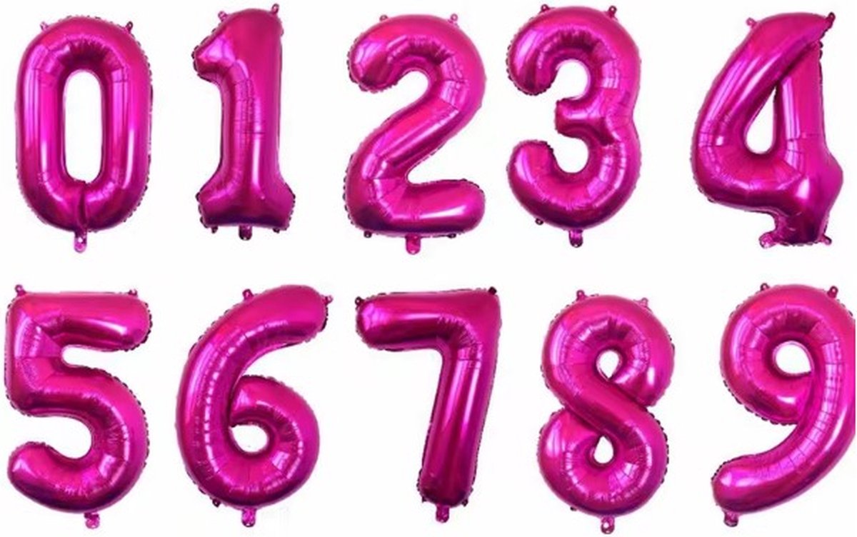 Go Go Gadget - Cijferballon - Folieballon - 70cm - Fuchsia - Cijfer 5