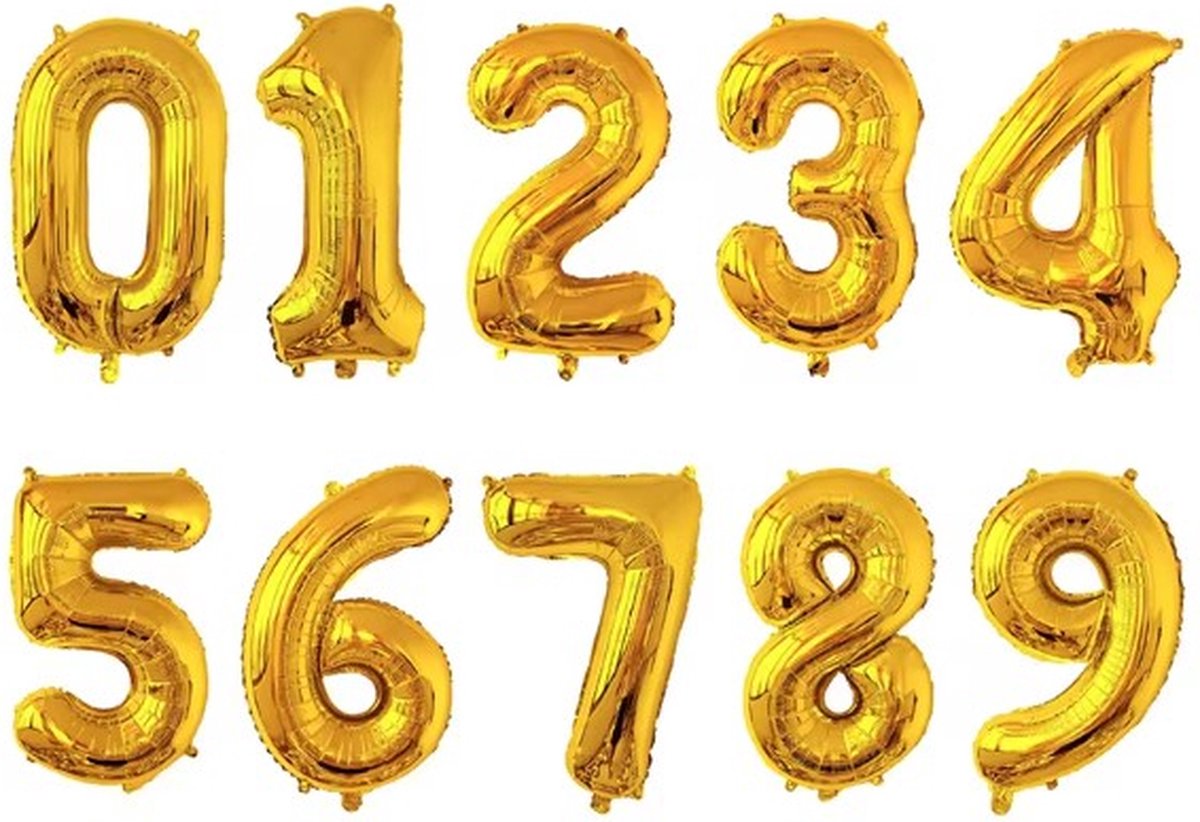 Go Go Gadget - Cijferballon - Folieballon - 70cm - Goud - Cijfer 2
