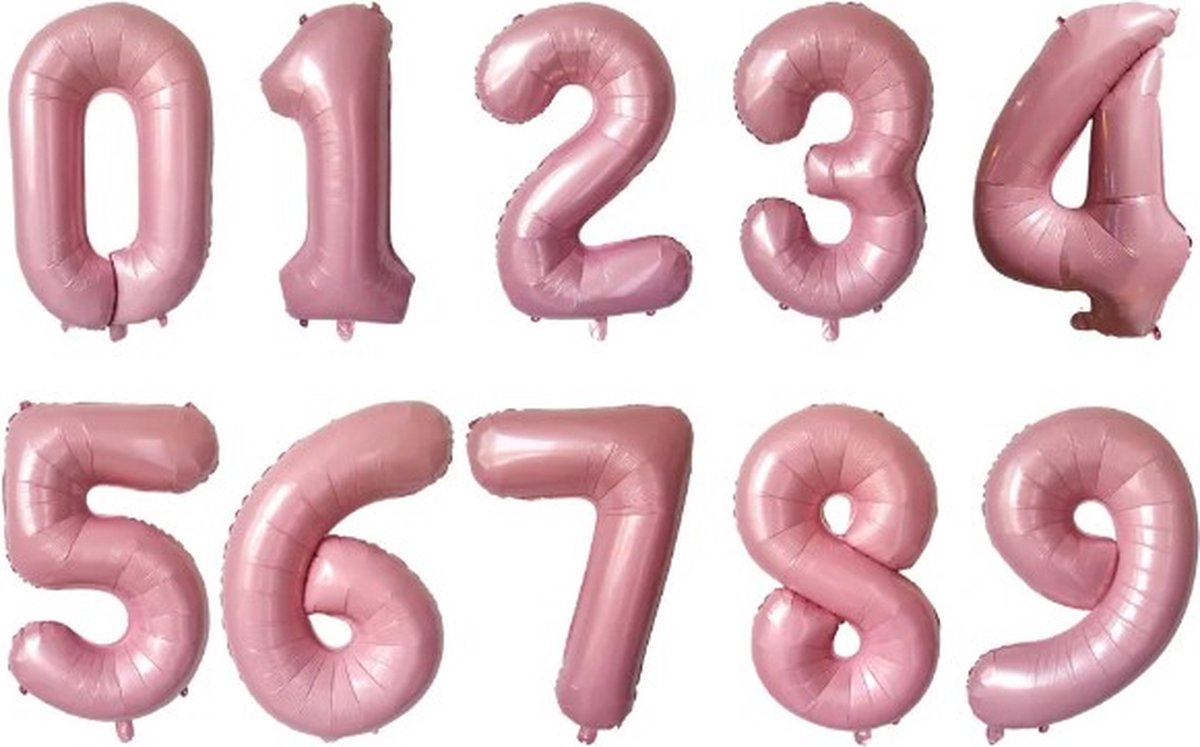 Go Go Gadget - Cijferballon - Folieballon - 70cm - Licht Roze - Cijfer 8