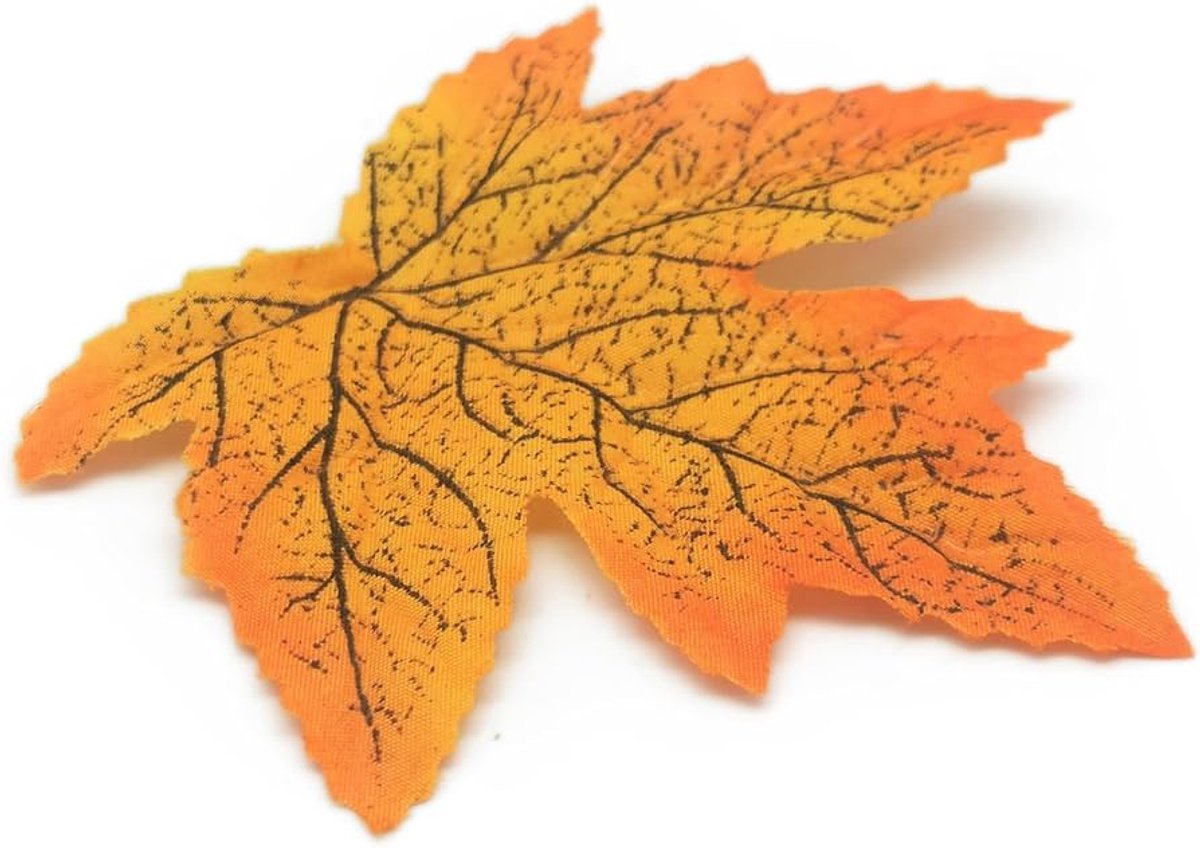 Go Go Gadget - Herfstbladeren-decoratie - Herfstversiering - Eikenbladeren - Maple leaves - Bruin met geel - 100 stuks