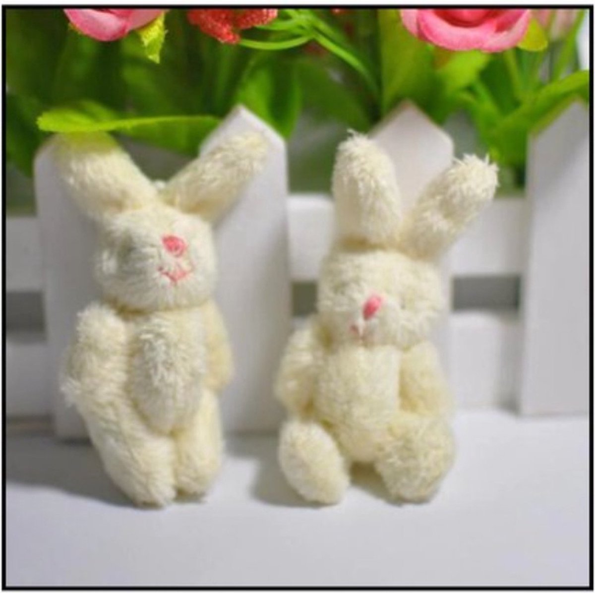 Go Go Gadget - Mini Bunnys - -Ophang Oogje - WIT - 2 Stuks