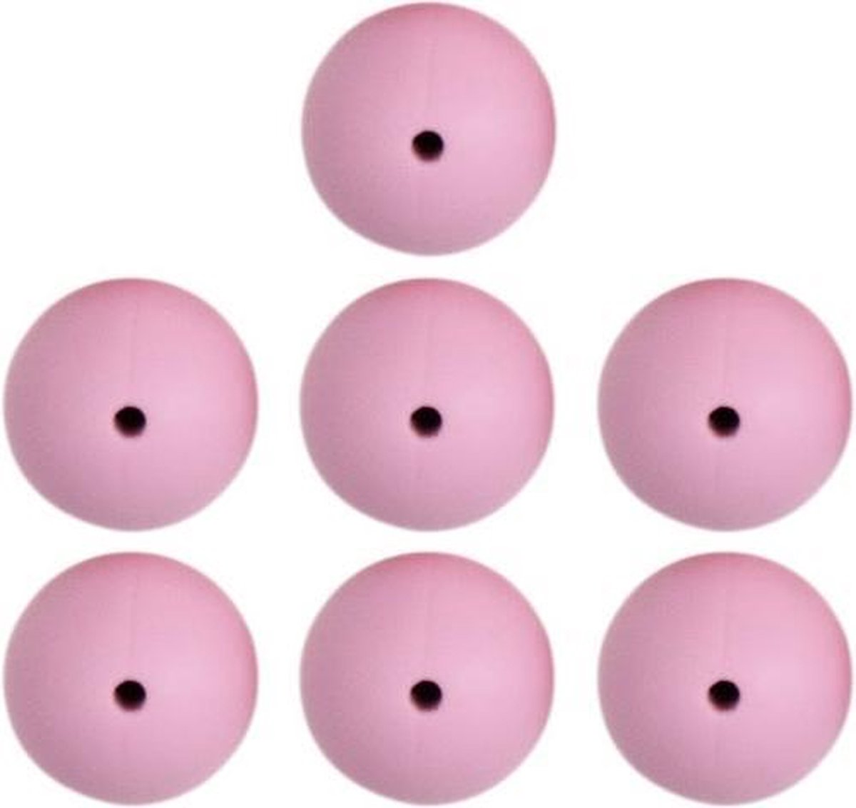 Go Handmade Siliconen Kralen 7 Stuks 19 Oud Roze