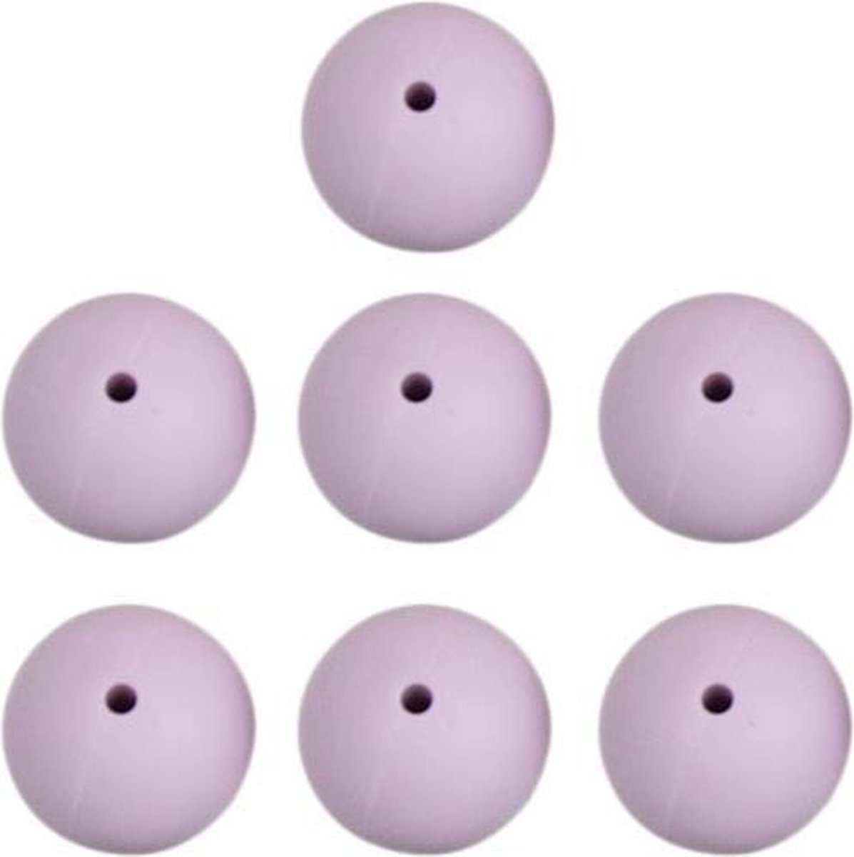 Go Handmade Siliconen Kralen 7 Stuks 21 Lavender