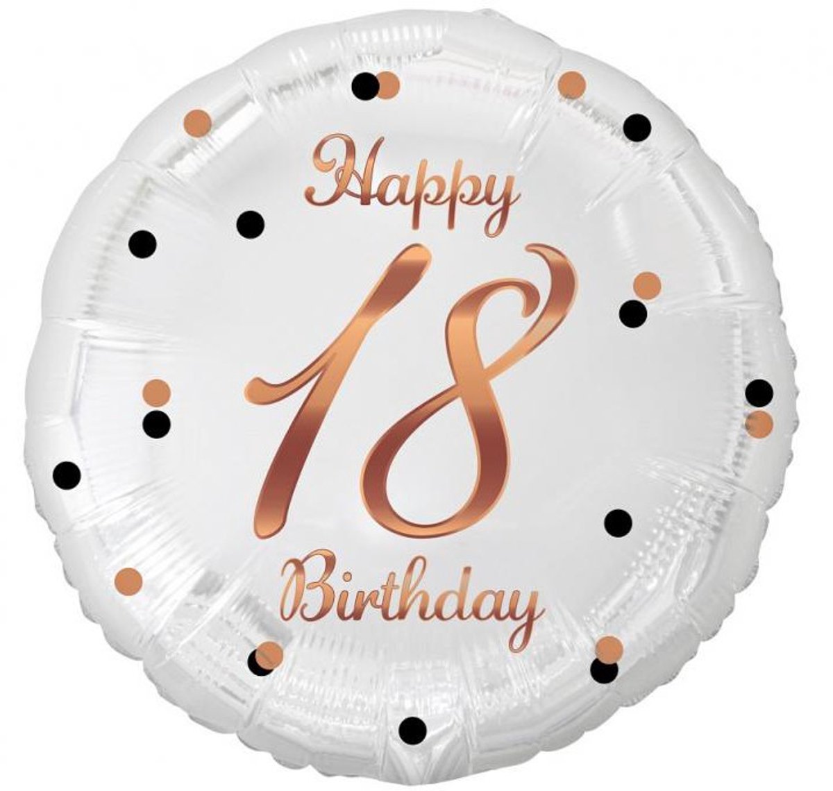 Gefeliciteerd met je verjaardag B&C Witte Gefeliciteerd 18 folie ballon 36 cm