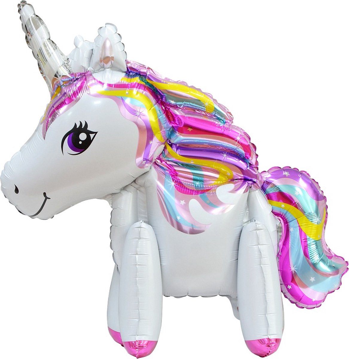 eenhorn UNICORN folieballon - 65 cm / rechtop / geen helium nodig