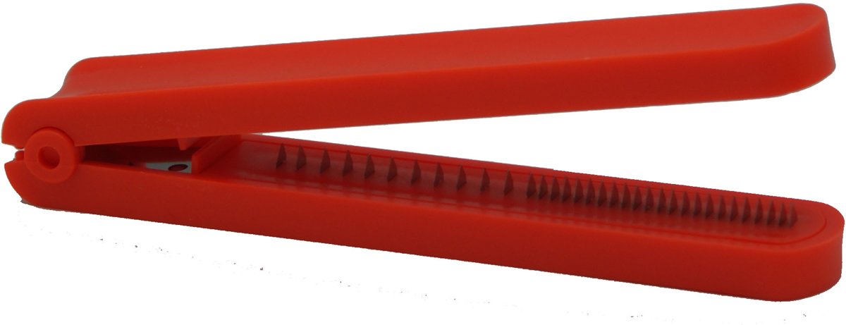 Lintsplitter de luxe, oranje, met grove en fijne tandjes