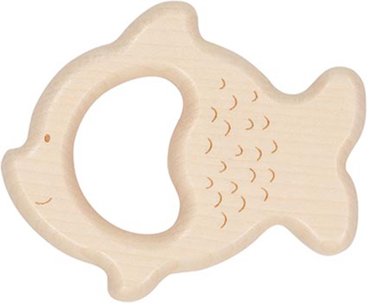   Baby Bijtring: VIS L9,3cm, hout