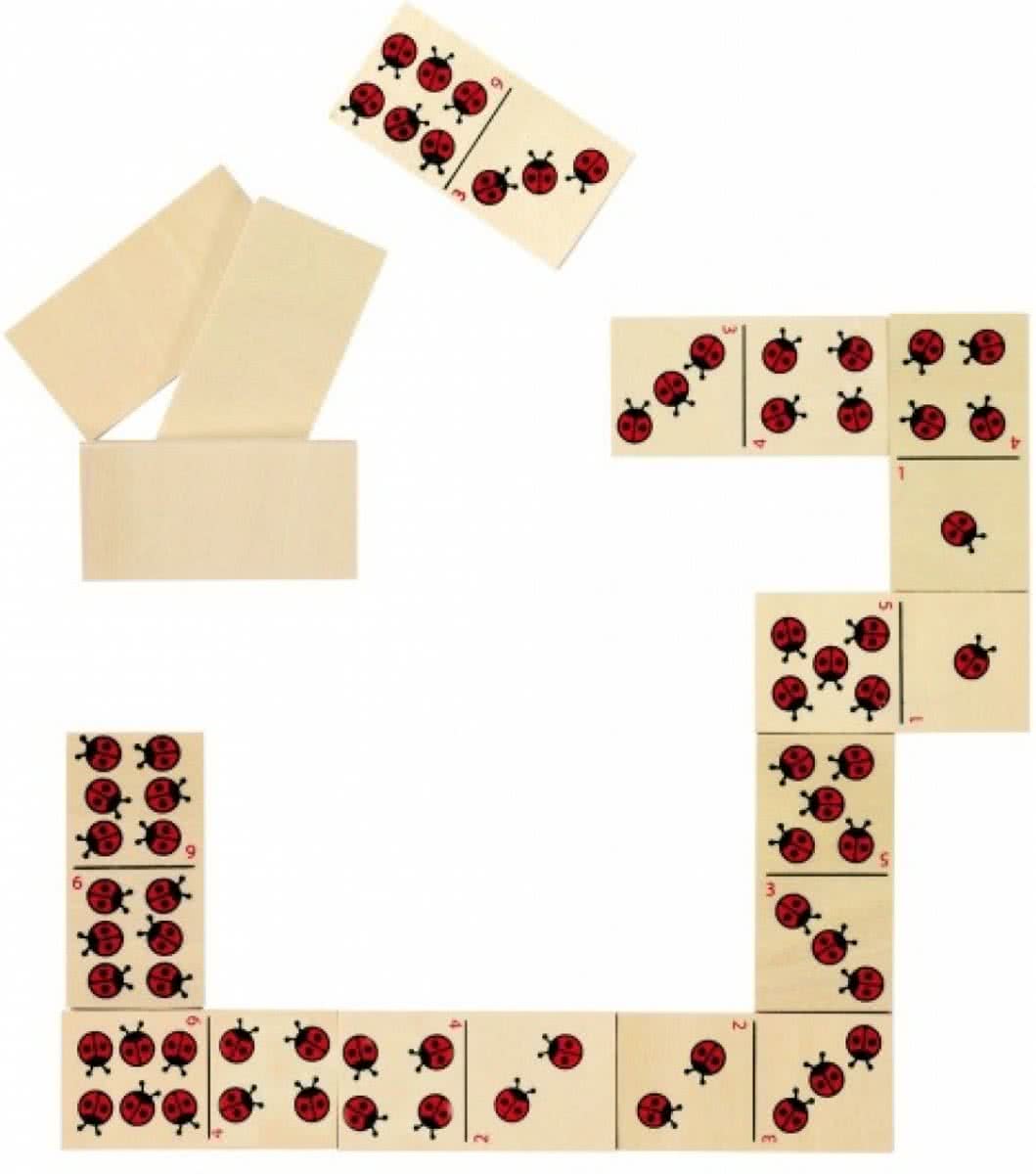 Goki Domino lieveheersbeestjes 28 blokjes