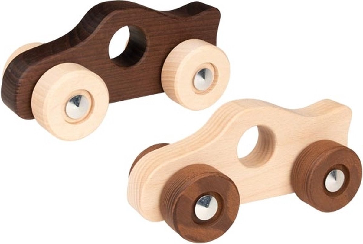 Goki Houten Duwfiguur Raceauto